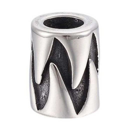 Shark Tooth Metal Beads (2 Pack) 304 Stainless Steel