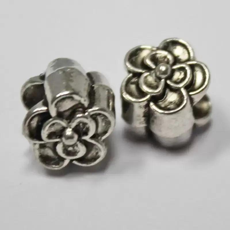 Silver Flower Bead (5 pack)  China