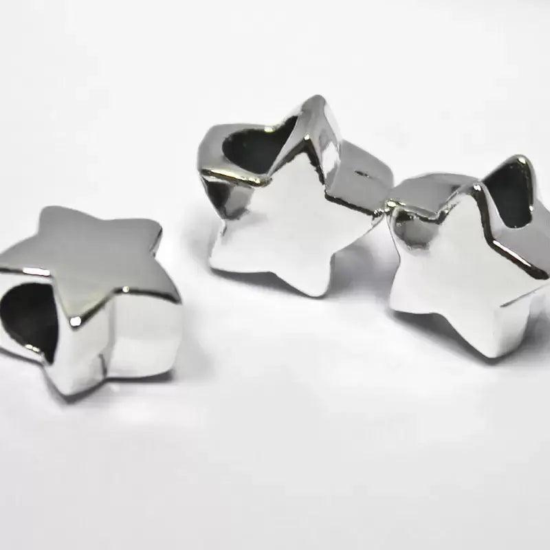 Silver Star Bead (10 pack)  China