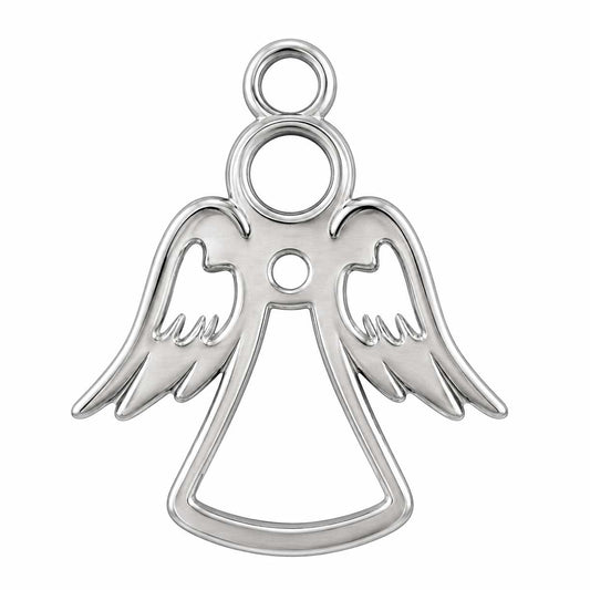 Silver Angel 201 Stainless Steel Pendant/Charm (4 Pack) 280-