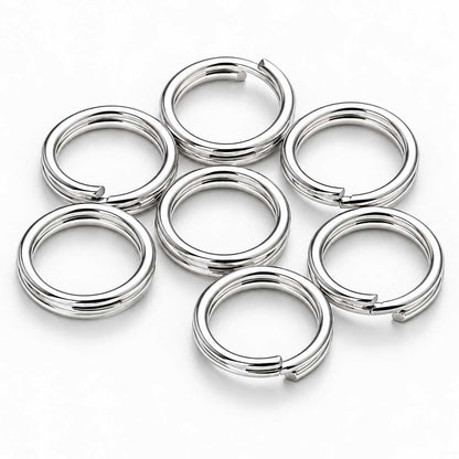 Silver Double Loop Split/Jump Rings (Brass)