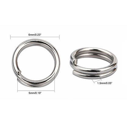 Silver Double Loop Split / Jump Rings