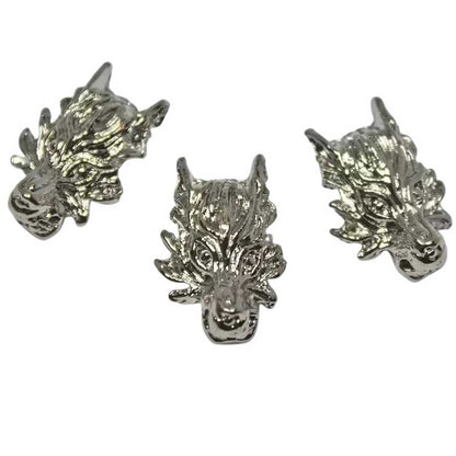 Silver Wolf Bead (5 Pack)