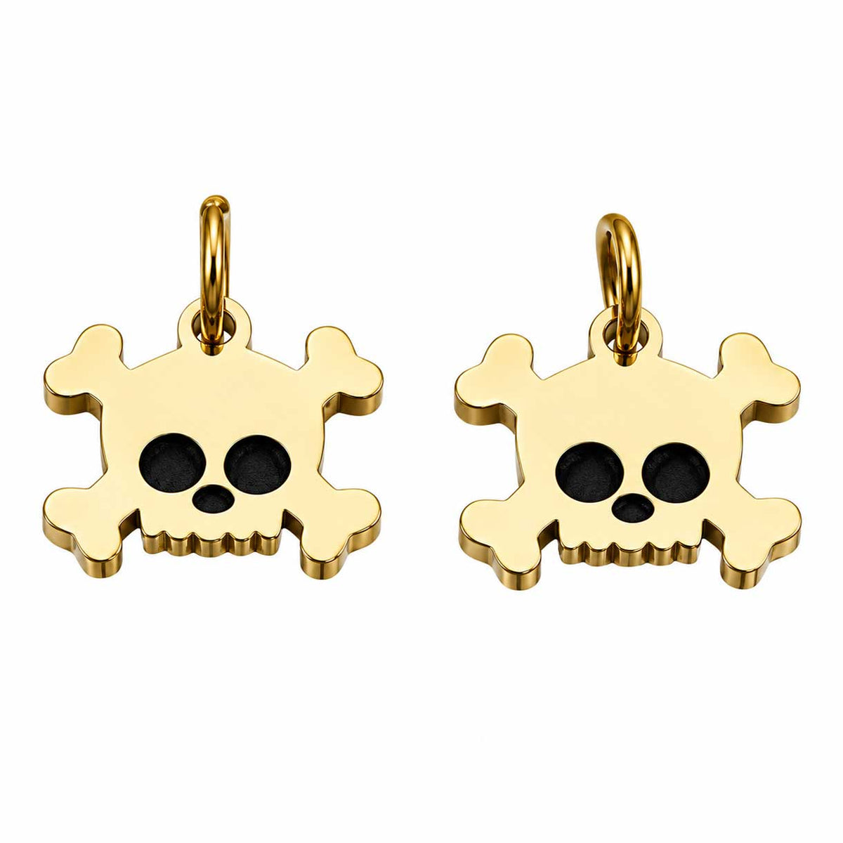 Skull Pendants Real 14K Gold Plated 316 Surgical Stainless Steel