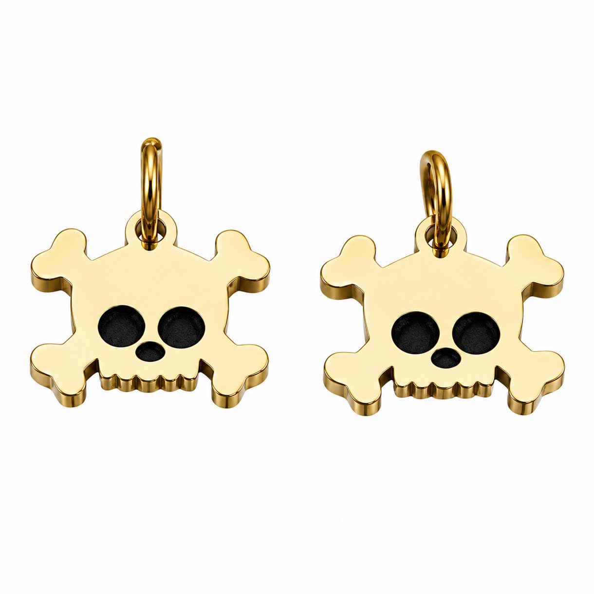 Skull Pendants Real 14K Gold Plated 316 Surgical Stainless Steel
