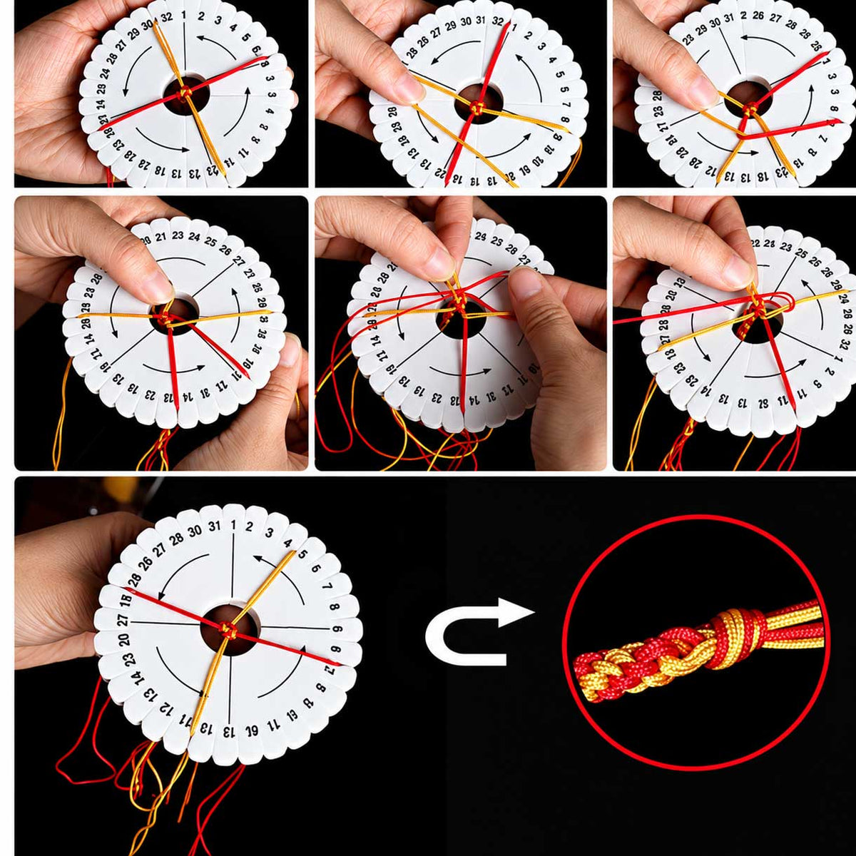 Small Round Eva Braiding Disc/Disk/Macrame Board 10.2x1 cm 280-