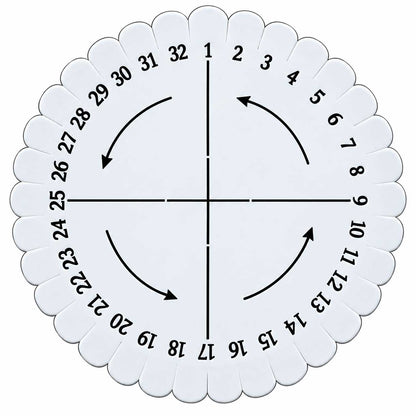 Small Round Eva Braiding Disc/Disk/Macrame Board 10.2x1 cm 280-