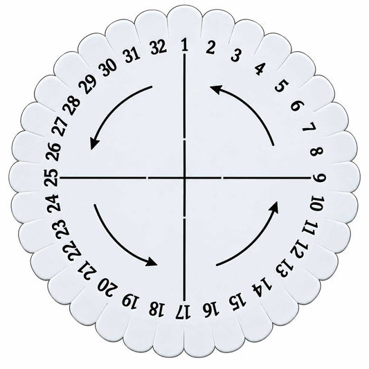 Small Round Eva Braiding Disc/Disk/Macrame Board 10.2x1 cm