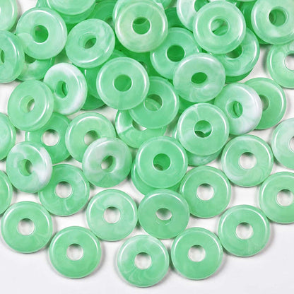 Spring Green Acrylic Disc/Spacer Bead/Charm (100 Pack) 280-