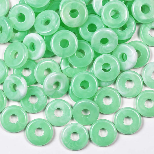 Spring Green Acrylic Disc/Spacer Bead/Charm (100 Pack) 280-