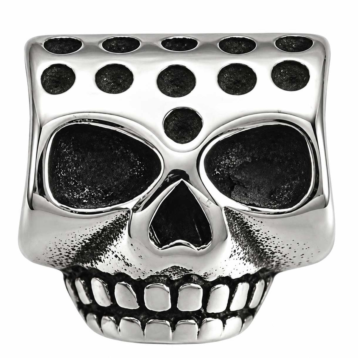 Square Skull Charm/Bead 304 Stainless Steel (1 Pack) 280-