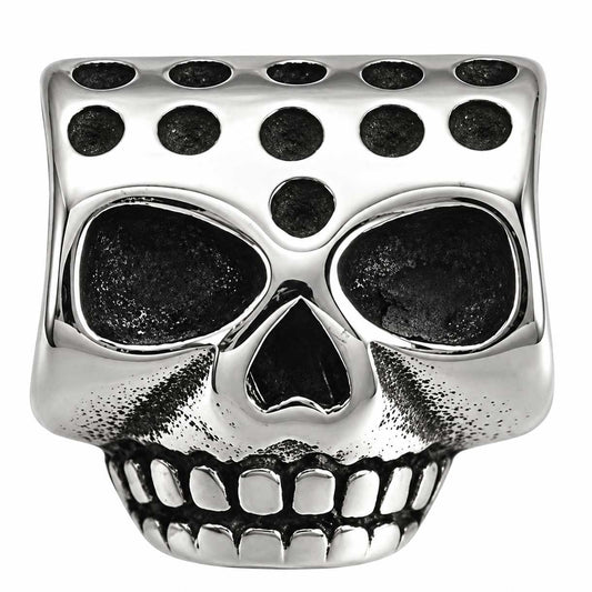 Square Skull Charm/Bead 304 Stainless Steel (1 Pack) 280-