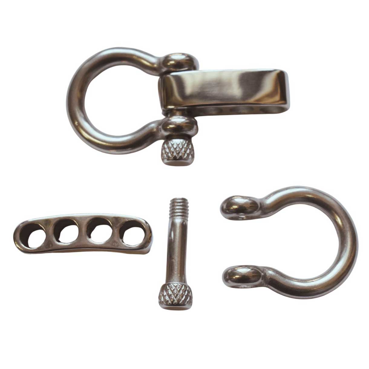 Stainless Steel Adjustable Bow Shackle Knurled Knob (1 Pack)