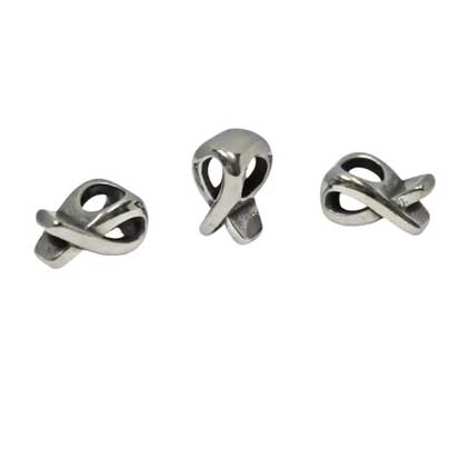 Stainless Steel Awareness Ribbon Bead (1 Pack)