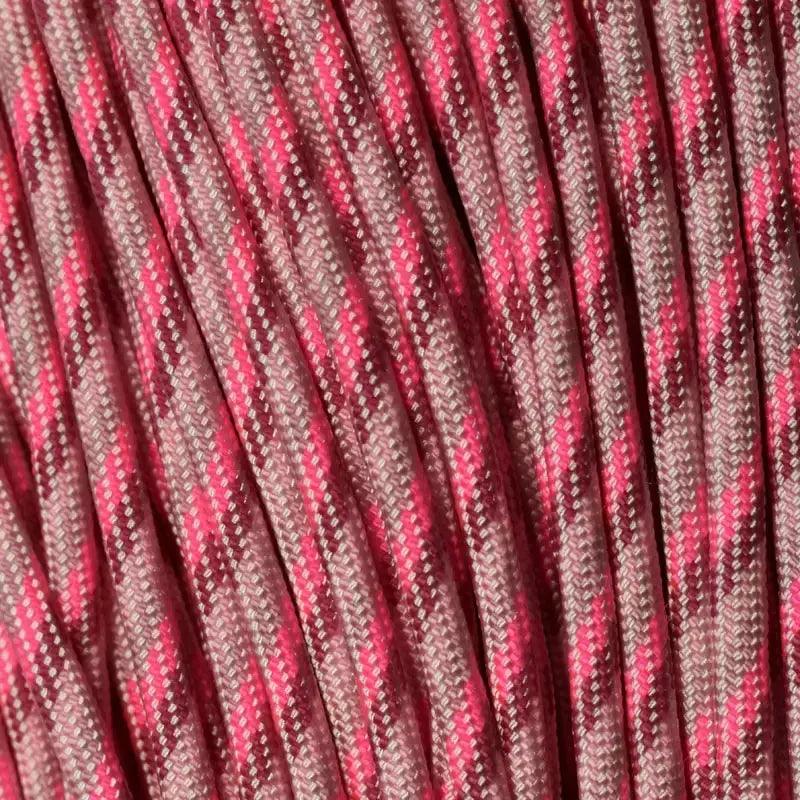 Sunset-Pink Blend 550 Paracord Made in the USA (100 FT.)  163- nylon/nylon paracord