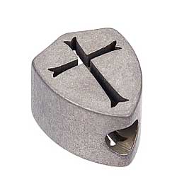 TC4 Titanium Alloy Cross Bead/Charm (1 pack)