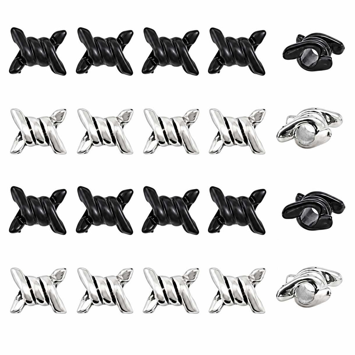 Thistles/Thorns/Barbed Metal Alloy Beads 2 Colors (20 Pack) 280-