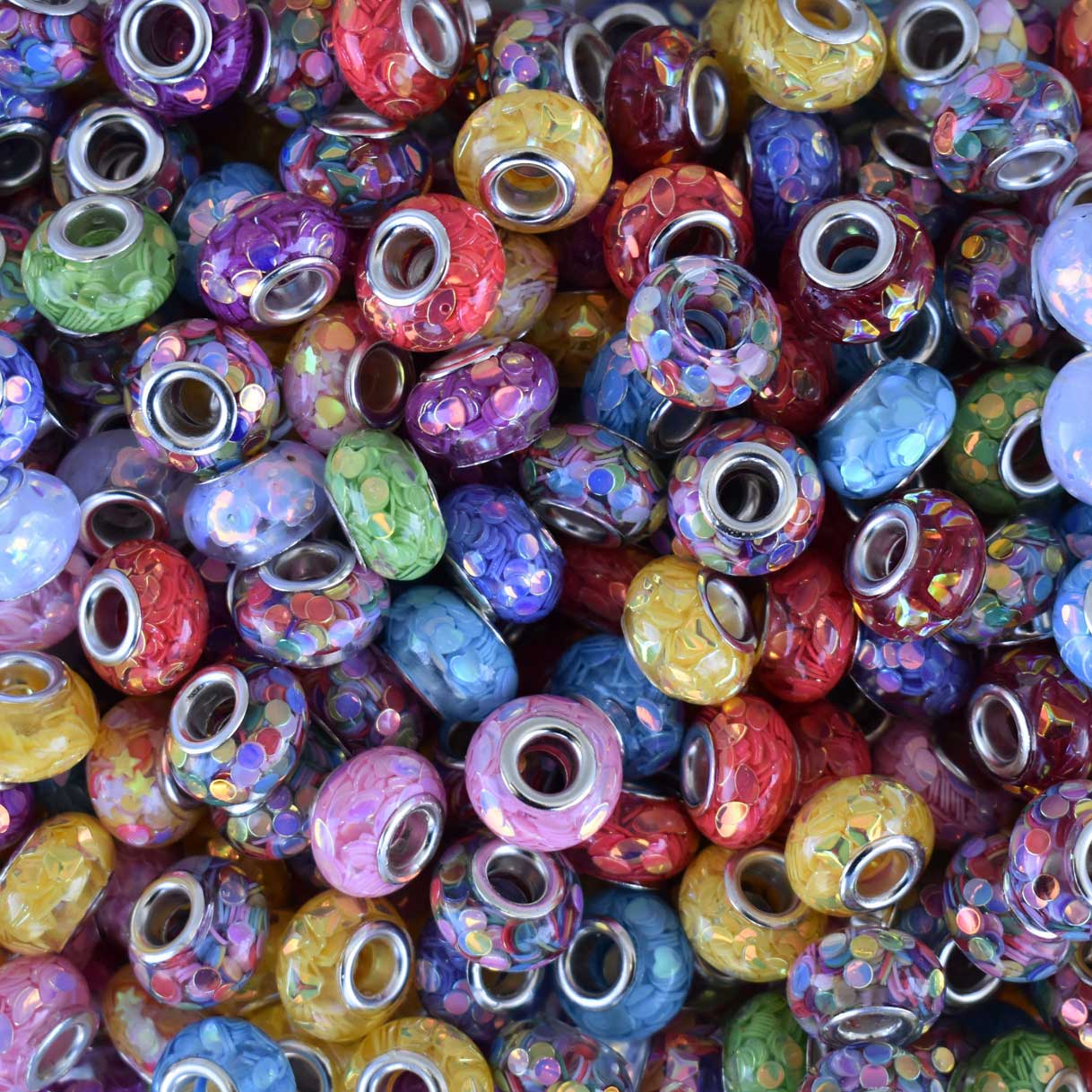 Transparent Resin Mixed Colors Bead/Charm