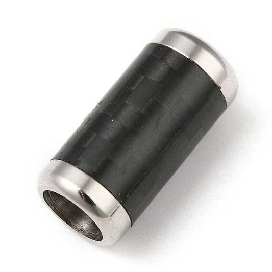 Tube Black/Silver Magnetic Clasps 304 S.S. Glue In Ends (1 Pack) 6mm