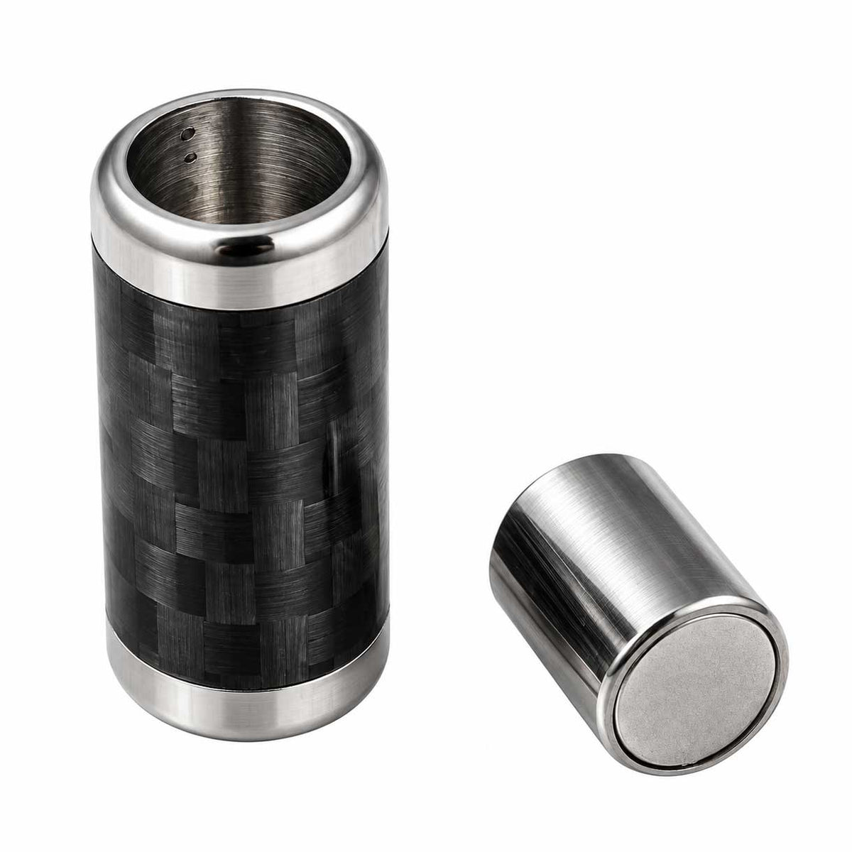 Tube Black/Silver Magnetic Clasps 304 SS Glue In Ends 6 mm (1 Pack) 280-