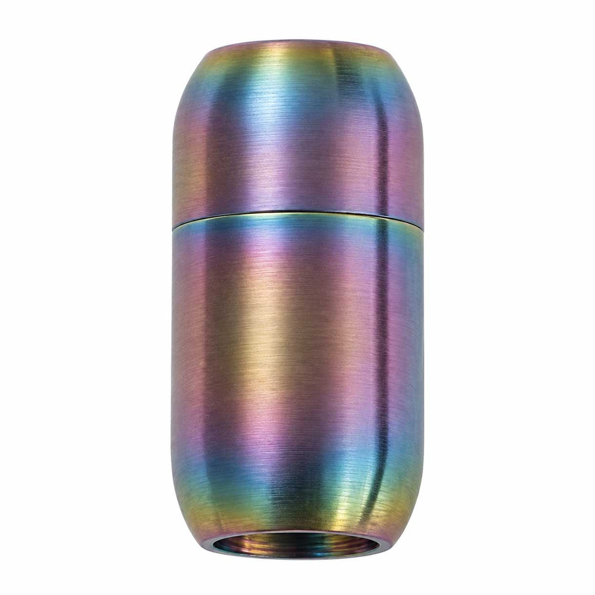 Tube Rainbow Ion Plating Magnetic Clasps 304 SS Glue In Ends 6 mm (1 Pack) 280-