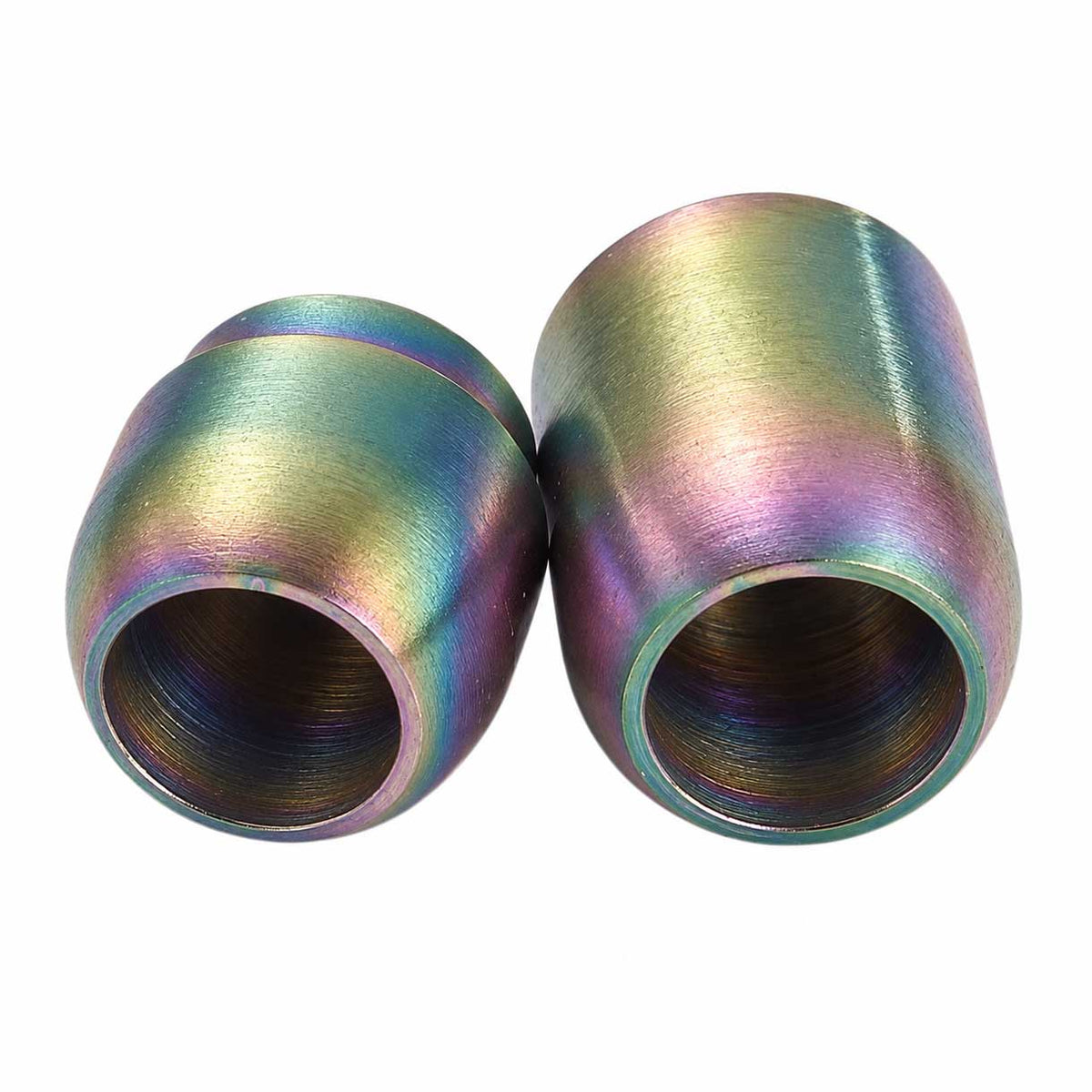 Tube Rainbow Ion Plating Magnetic Clasps 304 SS Glue In Ends 6 mm (1 Pack) 280-