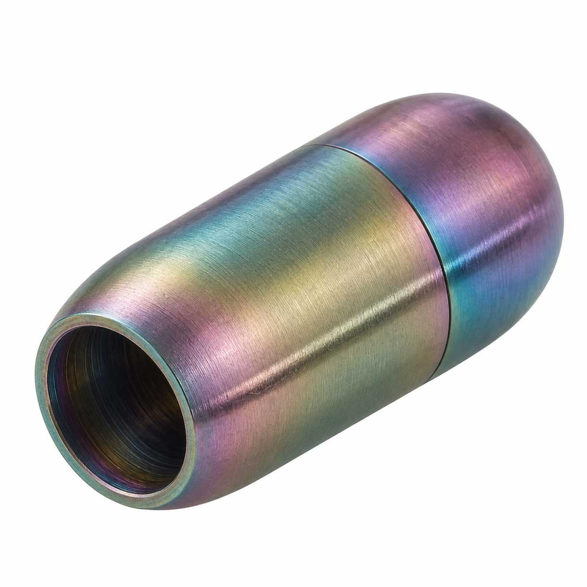 Tube Rainbow Ion Plating Magnetic Clasps 304 SS Glue In Ends 6 mm (1 Pack) 280-
