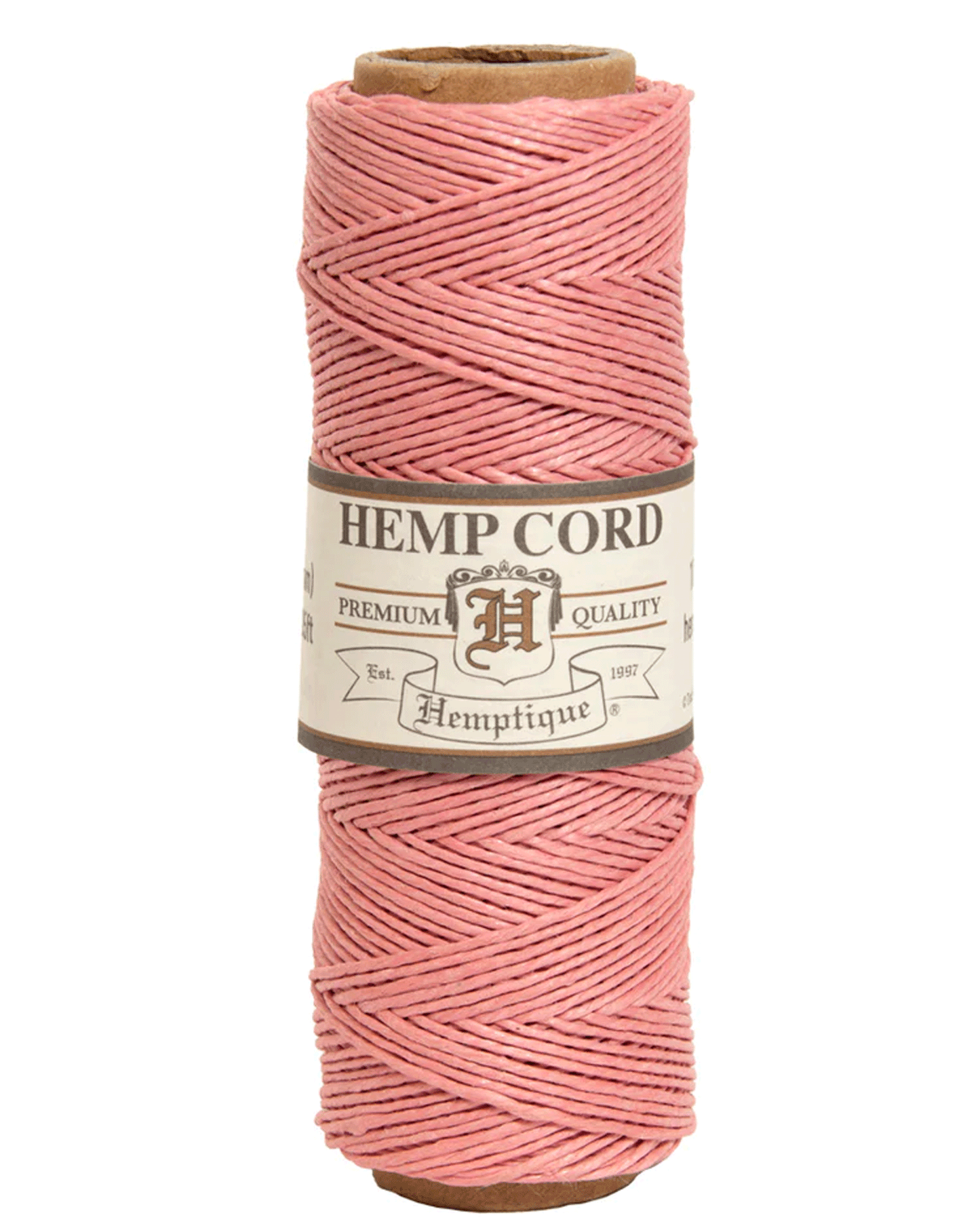 0.5 mm (1/64") Dusty Pink Hemp Twine/Cord Spool 62.5 m (205 ft)