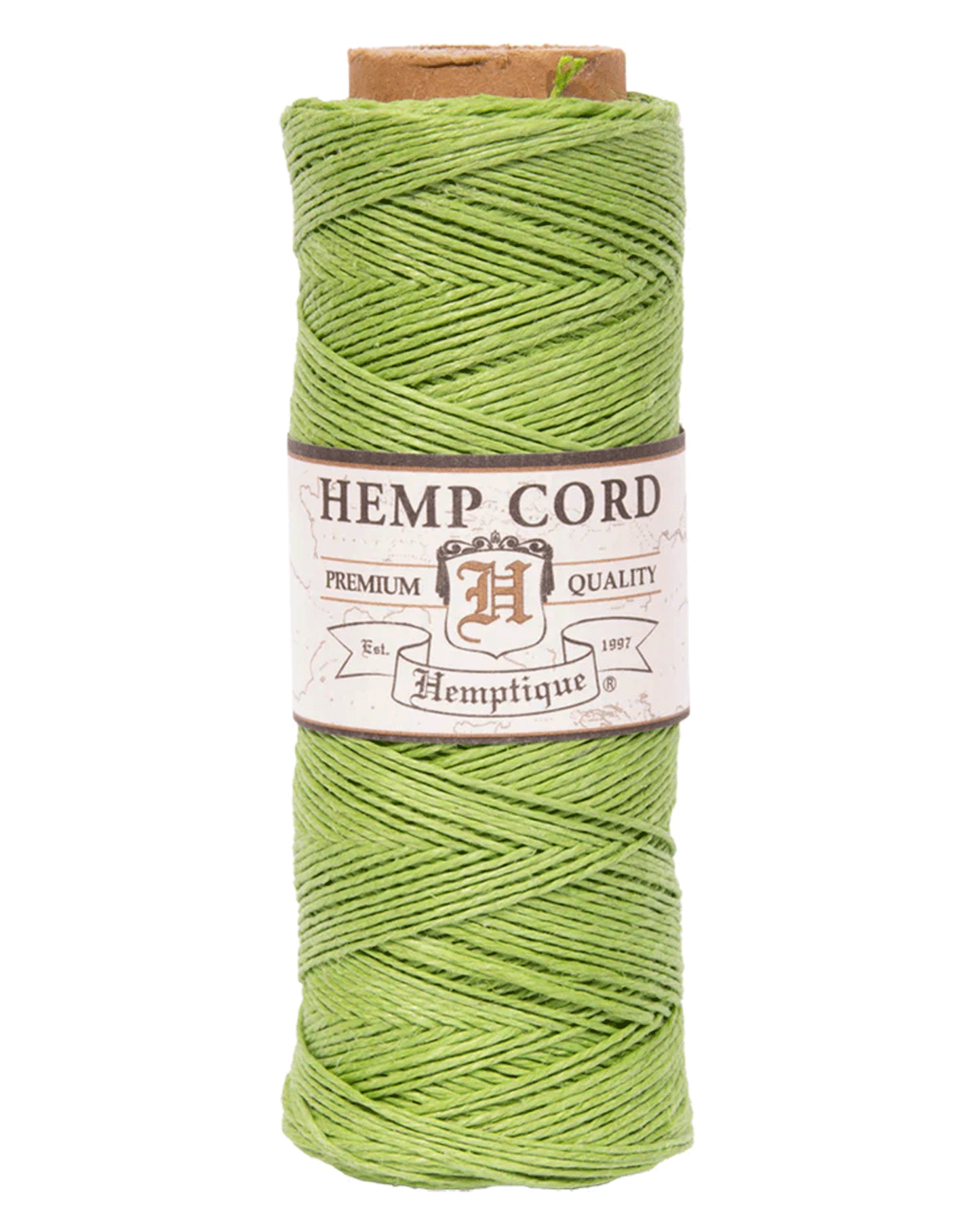 0.5 mm (1/64") Lime Green Hemp Twine/Cord Spool 62.5 m (205 ft)