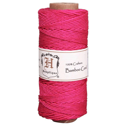 1 mm (3/64") Pink Bamboo Twine/Cord Spool 62.5m (205 ft)