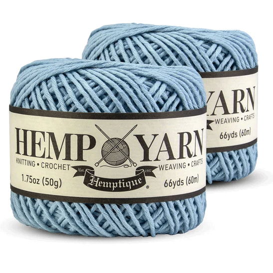 Sky Blue Yarn Cotton and Hemp 2 Pack Total 132 Yards