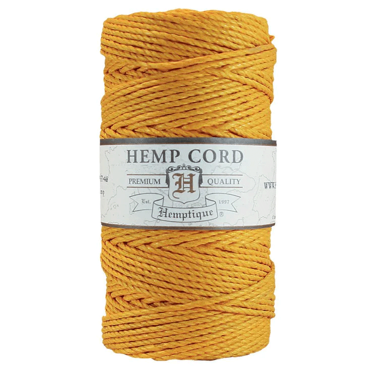 1.8 mm (5/64") Mustard Hemp Twine/Cord Spool 62.5 m (205 ft)