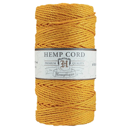 1.8 mm (5/64") Mustard Hemp Twine/Cord Spool 62.5 m (205 ft)