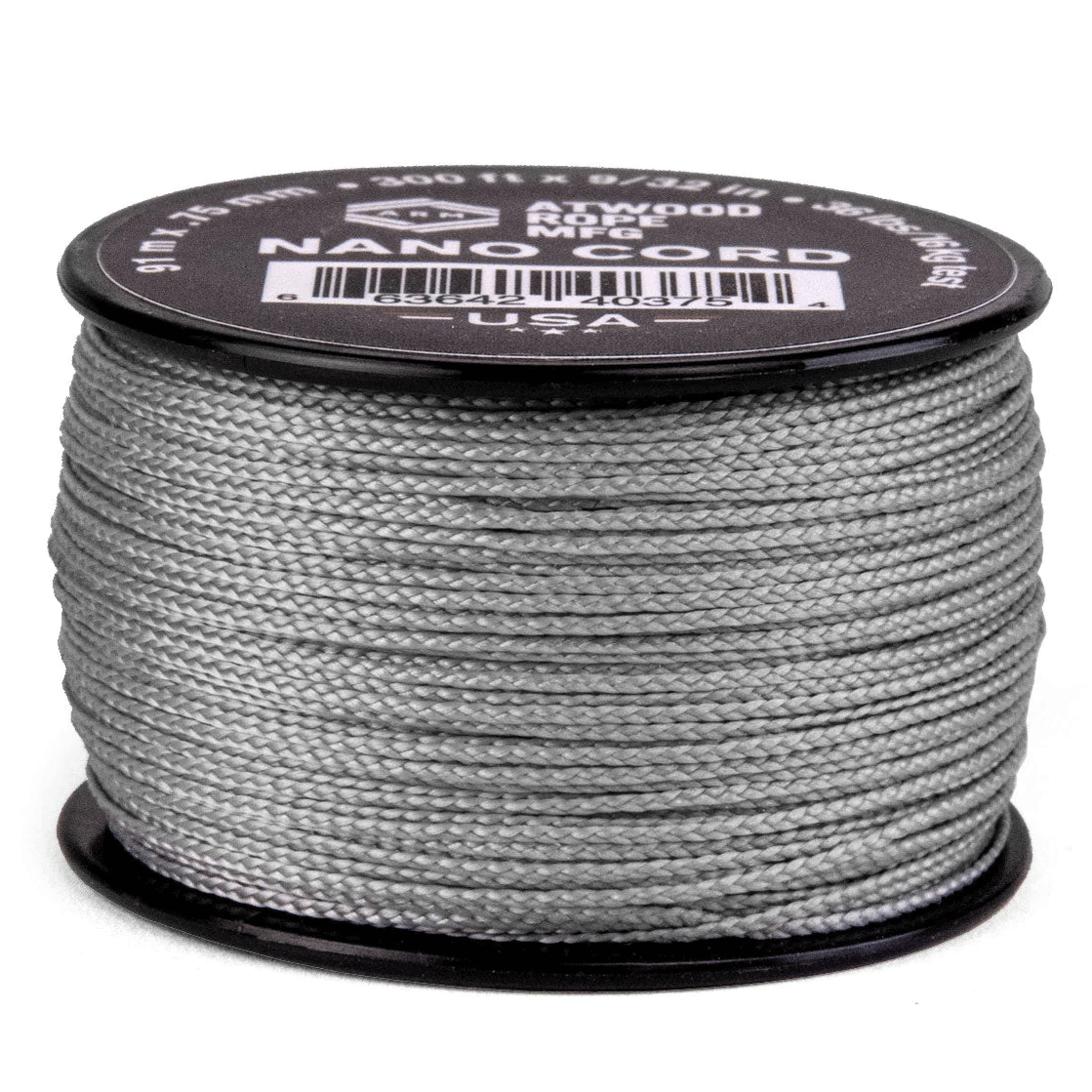 0.75 mm (1/32") Nano Cord Gray Made in the USA Polyester (300 FT)