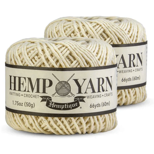 Natural Yarn Cotton and Hemp 2 Pack Total 132 Yards