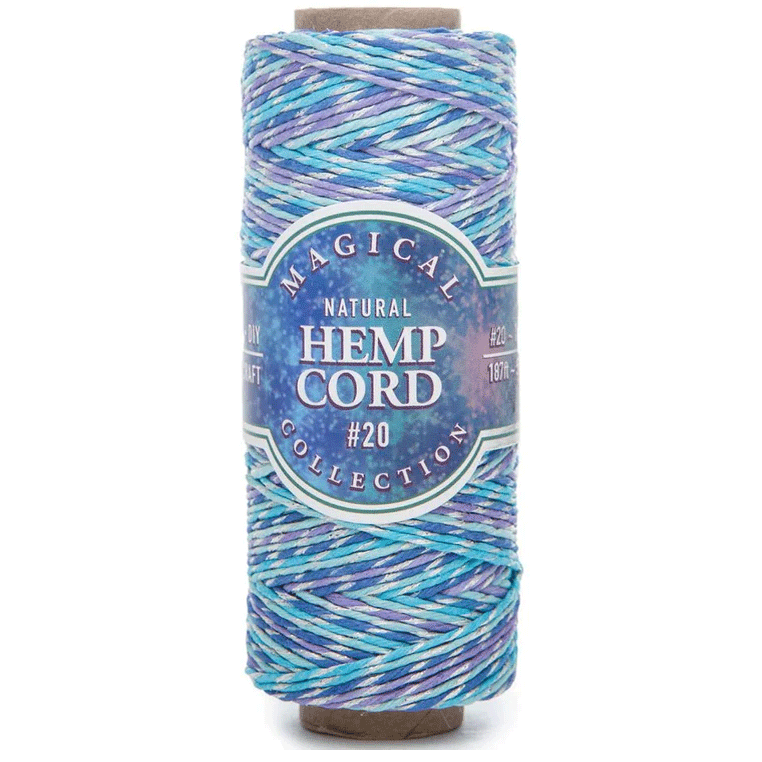 1 mm (3/64")  Magical Mermaid Hemp Twine/Cord Spool 57 m (187 ft)