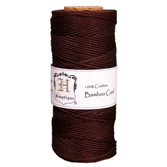 1 mm (3/64") Brown Bamboo Twine/Cord Spool 62.5m (205 ft)