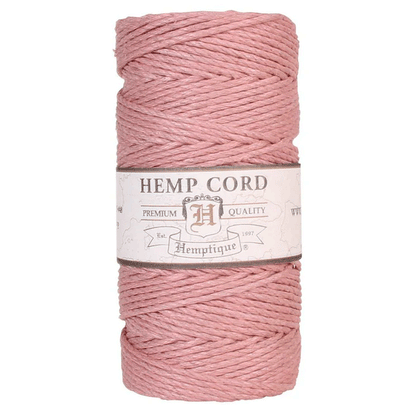 1.8 mm (5/64") Dusty Pink Hemp Twine/Cord Spool 62.5 m (205 ft)