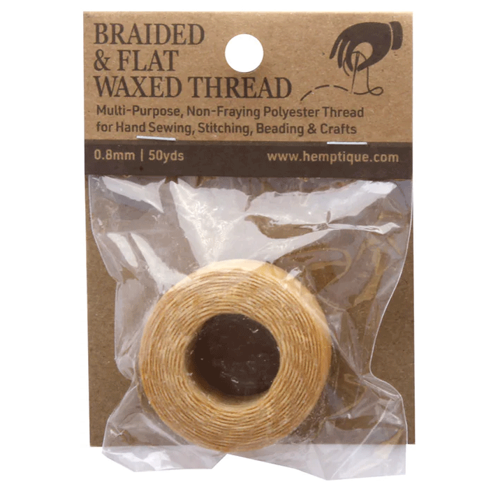 0.8 mm (15/64") Straw Waxed Braided Flat Thread 45.7 m (150 ft)