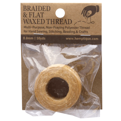 0.8 mm (15/64") Straw Waxed Braided Flat Thread 45.7 m (150 ft)