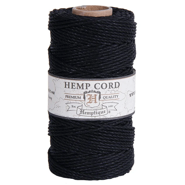 1.8 mm (5/64") Black Hemp Twine/Cord Spool  62.5 m (205 ft)