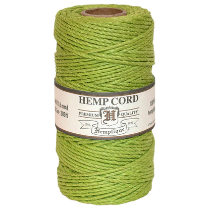 1.8 mm (5/64") Lime Green Hemp Twine/Cord Spool 62.5 m (205 ft)