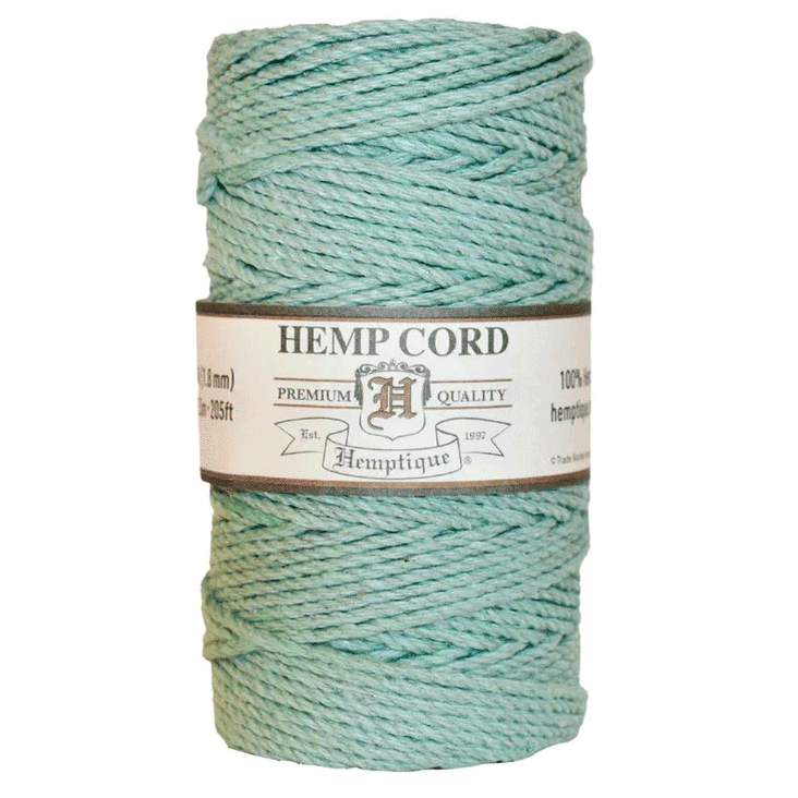 1.8 mm (5/64") Light Green Hemp Twine/Cord Spool 62.5 m (205 ft)