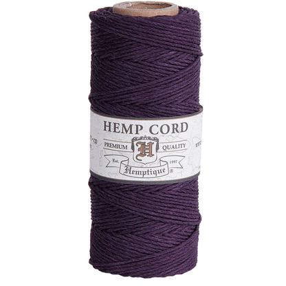 1 mm (3/64") Plum Hemp Twine/Cord Spool 62.5 m (205 ft)