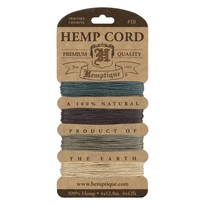 0. 5 mm (1/64") Shades of Camo Hemp Twine/Cord Card 4 x 12.8 m (42 ft)