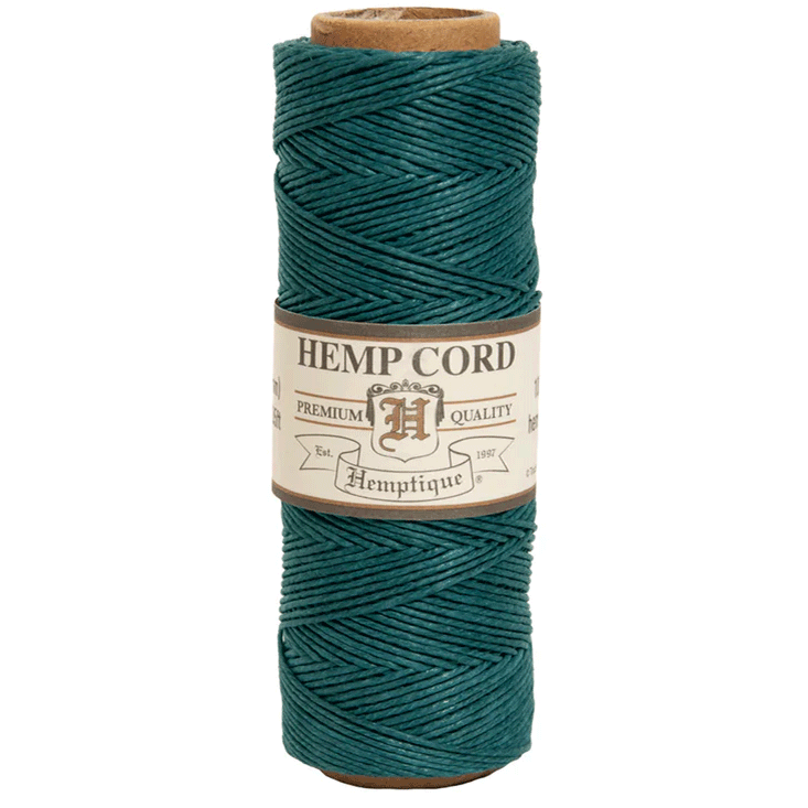 0.5 mm (1/64") Emerald Green Hemp Twine/Cord Spool 62.5 m (205 ft)