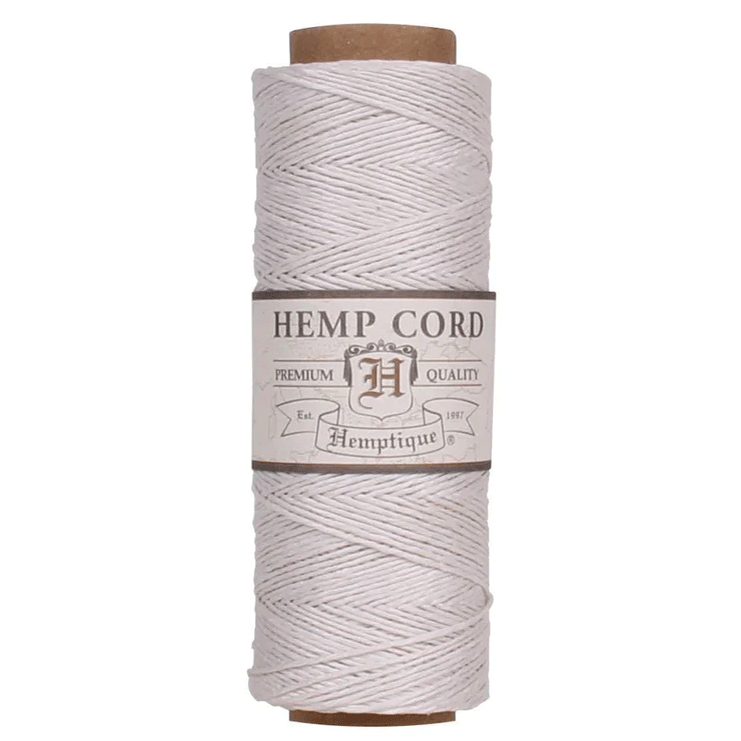 0.5 mm (1/64") White Hemp Twine/Cord Spool 62.5 m (205 ft)