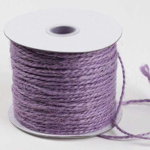 1.5 mm (1/16") Lavender Jute Twine/Cord/Rope 100 Yards