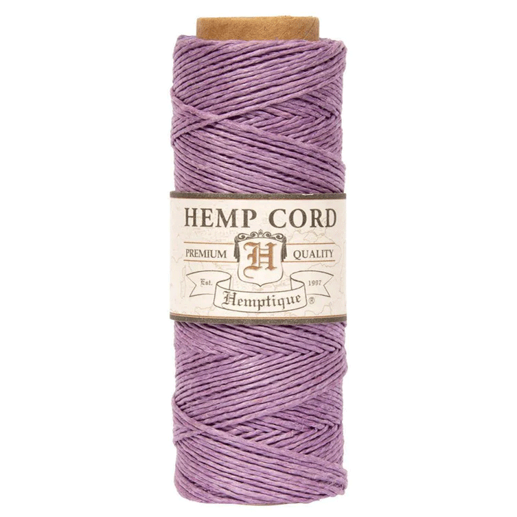 0.5 mm (1/64") Lavender Hemp Twine/Cord Spool 62.5 m (205 ft)