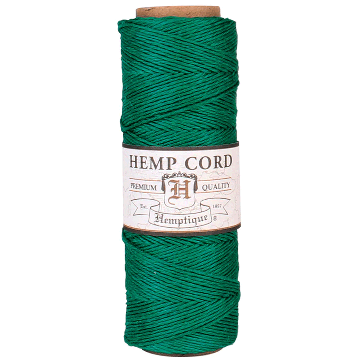 0.5 mm (1/64") Green Hemp Twine/Cord Spool 62.5 m (205 ft)